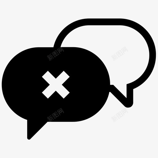 拒绝忽略删除图标svg_新图网 https://ixintu.com 删除 取消 忽略 拒绝 沟通 错误