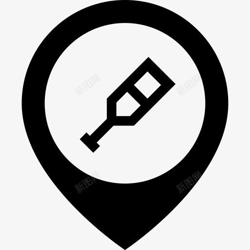 拐杖别针地图图标svg_新图网 https://ixintu.com 位置 别针 助推器 医院 固定销 地图 手杖 拐杖 指针 支架 辅助装置