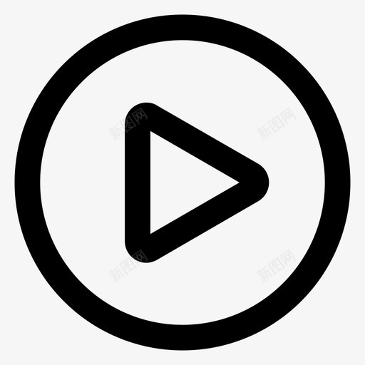 播放按钮继续播放器图标svg_新图网 https://ixintu.com 东方 媒体 开始 播放器 播放按钮 方向 激活 符号第四卷 继续 音乐