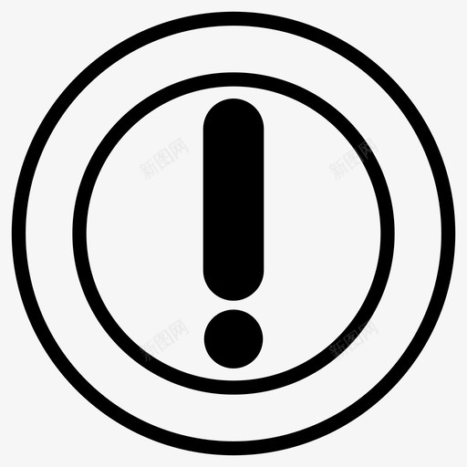 警告标志标记图标svg_新图网 https://ixintu.com 当心 感叹号 指示 标志 标记 检查 添加 警告 警告危险 警告标志