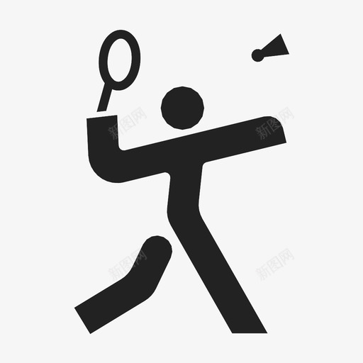 羽毛球娱乐游戏图标svg_新图网 https://ixintu.com 奥运会 娱乐 户外 打球 游戏 网球 羽毛球 解放军 运动