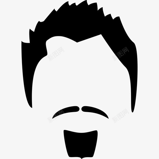 人类男性的头发形状发廊图标svg_新图网 https://ixintu.com 人类男性的头发 发廊 形状