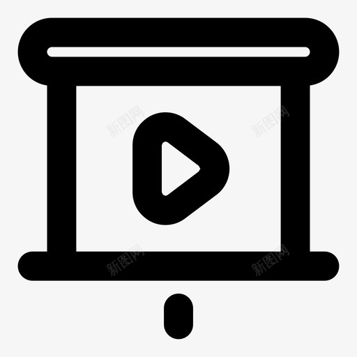 投影屏幕主题电影图标svg_新图网 https://ixintu.com 主题 剧院 展示 投影屏幕 播放 演示 电影 电影视频大纲粗体