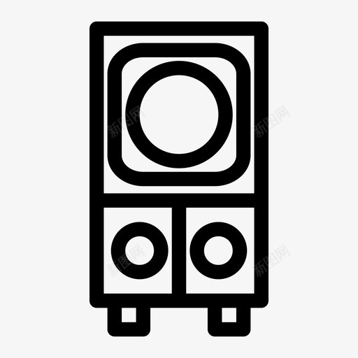 低音炮扬声器声音图标svg_新图网 https://ixintu.com 低音 低音炮 听 声音 大 扬声器 放大器 设备 音乐