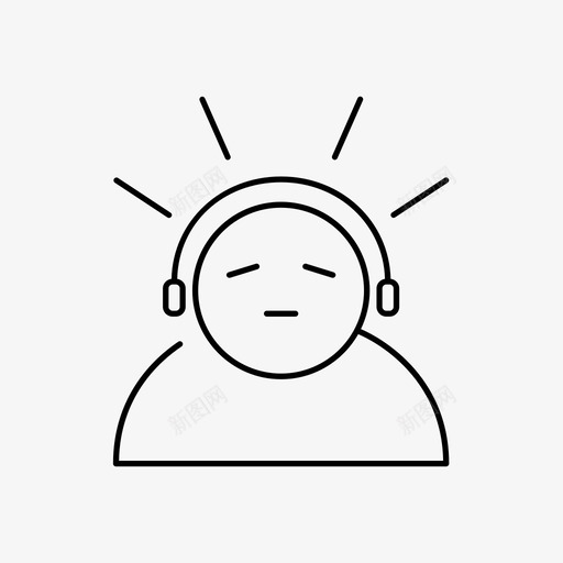深音乐流脉冲图标svg_新图网 https://ixintu.com 听 悸动 情绪 振荡 流 深音乐 耳机 脉冲 跳动 音乐情绪
