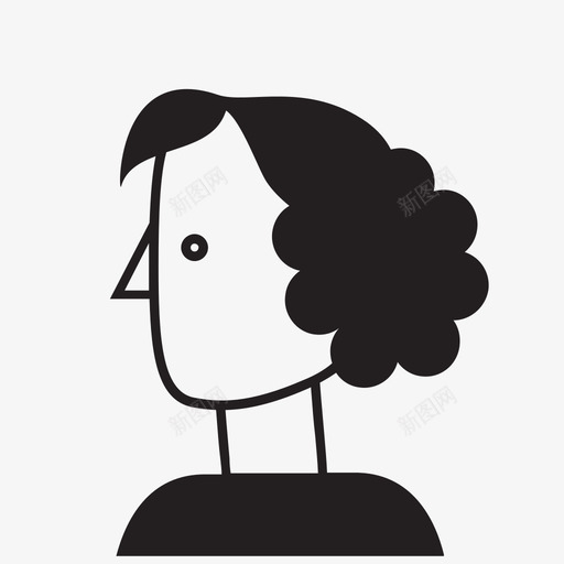 女士个人资料人物图标svg_新图网 https://ixintu.com 个人资料 人物 头部 女士 女孩 女性 性别 男性 面部
