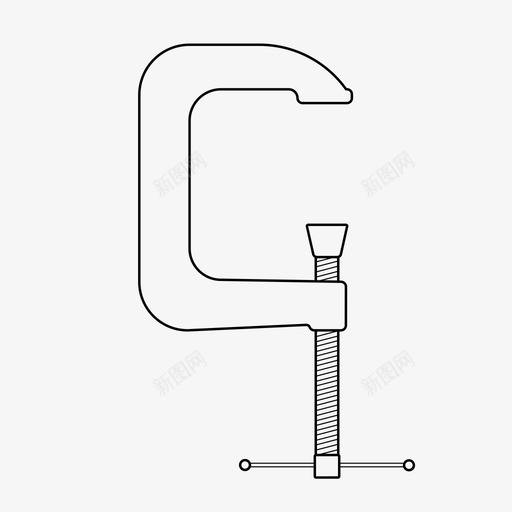 夹具c夹具结构图标svg_新图网 https://ixintu.com c夹具 夹具 工具 工具五金 木工 结构 虎钳