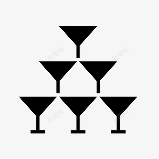 香槟酒会宴会起泡酒图标svg_新图网 https://ixintu.com 婚礼 宴会 庆祝 派对 葡萄酒 起泡酒 食品和饮料 餐桌 香槟酒会