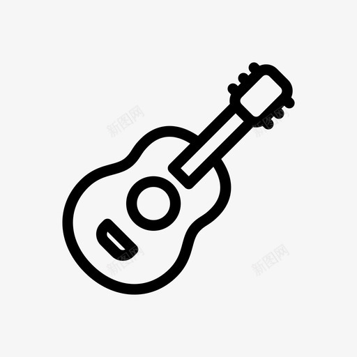 吉他音乐乐器图标svg_新图网 https://ixintu.com 乐器 乐队 乡村 原声 吉他 摇滚乐 民谣 班卓琴 蓝草 野生动物 音乐