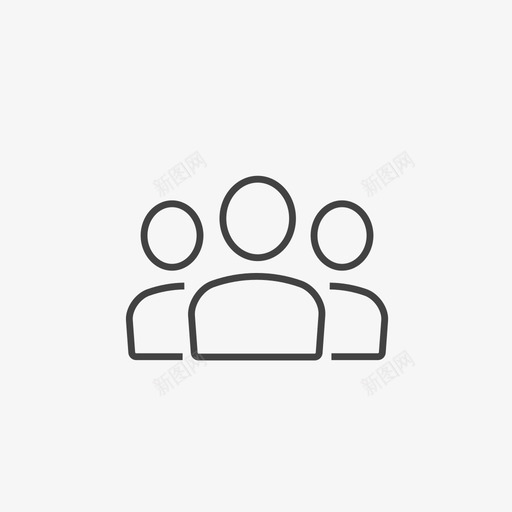 团队我的线图标svg_新图网 https://ixintu.com 团队 我的线图标