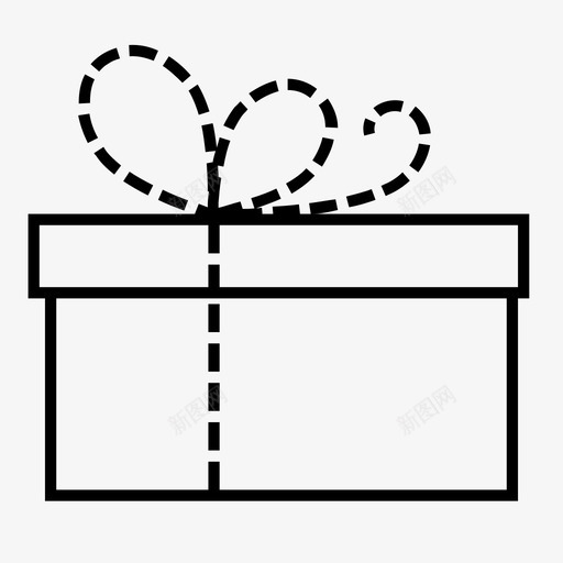 礼品盒生日蝴蝶结图标svg_新图网 https://ixintu.com 丝带 包装 庆祝 惊喜 生日 礼品盒 礼物 蝴蝶结
