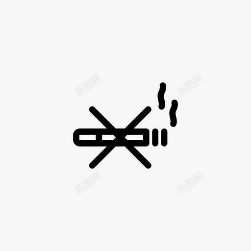 禁止吸烟吸烟信号图标svg_新图网 https://ixintu.com 不要 信号 删除 加上 另一个 吸烟 咖啡点心 多个 禁止吸烟