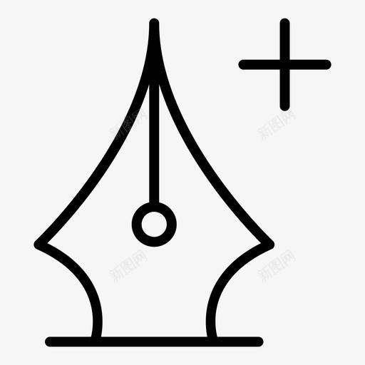 添加定位点钢笔工具信息图标svg_新图网 https://ixintu.com 信息 分析 占星术 图形 数据 添加定位点 用户界面视网膜集 绘图 设计 钢笔工具