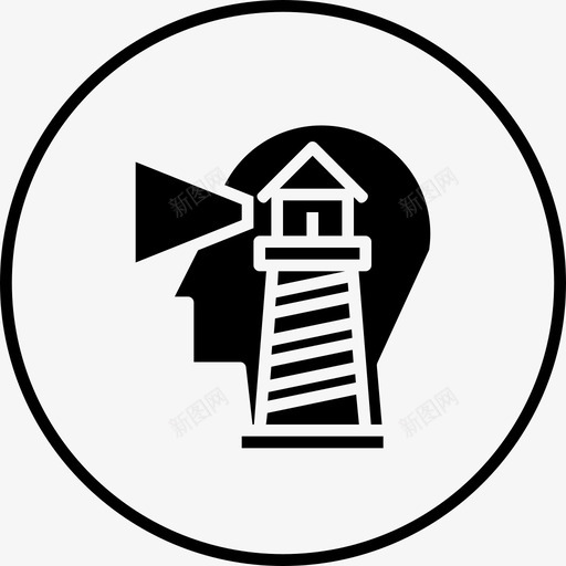 远见大胆建设图标svg_新图网 https://ixintu.com 不 出售 商业 商业金融圆坚实 塔 大胆 建设 持有 远见 黄金