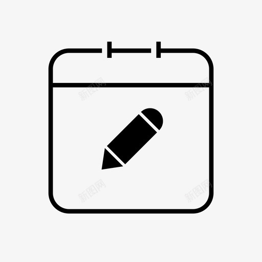 日历签名严肃图标svg_新图网 https://ixintu.com 严肃 信息 备注 年历 文档 日历 签名 简历 组织者 计划员