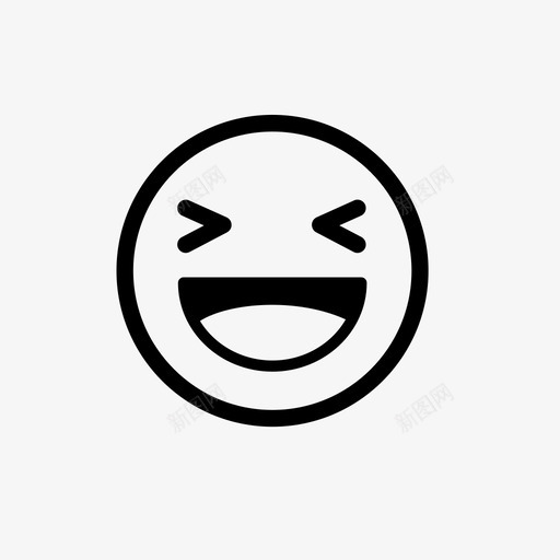 笑脸书搞笑图标svg_新图网 https://ixintu.com 哈哈 大笑 微笑 快乐 搞笑 笑 笑话 脸书