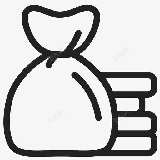 钱袋堵塞形成图标svg_新图网 https://ixintu.com 堵塞 形成 派 生成 补充 钱袋
