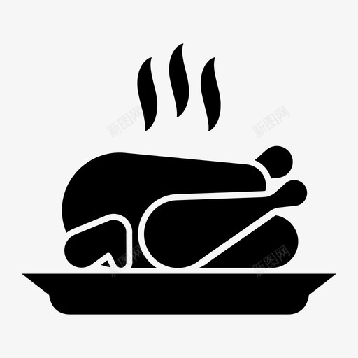 烤鸡餐注明图标svg_新图网 https://ixintu.com 删减 删除 忽略 晚餐 检查 注明 烤鸡 热 食物 餐