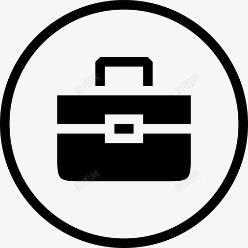 公文包手提箱存储图标svg_新图网 https://ixintu.com 公文包 包 图表 存储 安卓用户界面圆形实心卷2 工作包 手提箱 眼镜 草图 黑色