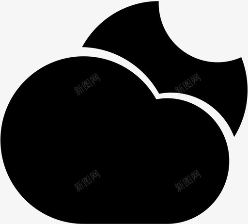 多云的夜晚月亮阴暗图标svg_新图网 https://ixintu.com 云 云月 多云的夜晚 天气 天气图标 暗淡 月亮 浓密 阴暗 黑暗
