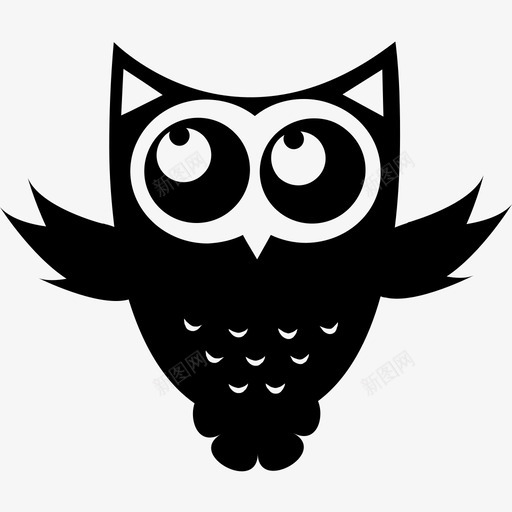猫头鹰动物鸟图标svg_新图网 https://ixintu.com 动物 捕食者 条纹虫 猎物 猫头鹰 猫头鹰鸟 野生 鸟