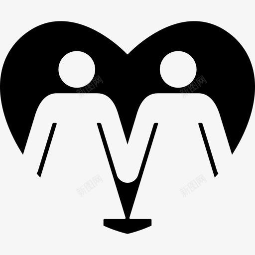 熟悉的两个女人组成了一对心人家庭的偶像图标svg_新图网 https://ixintu.com 人 家庭的偶像 熟悉的两个女人组成了一对心