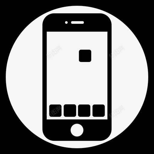 iphone应用程序黑色智能手机应用程序图标svg_新图网 https://ixintu.com iphone应用程序 黑色智能手机应用程序