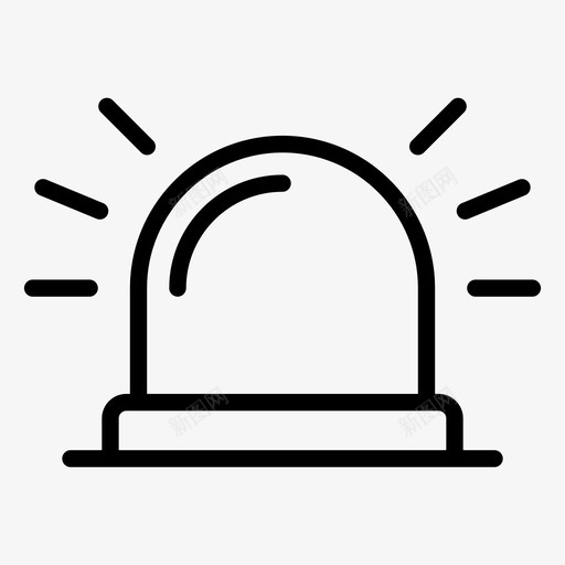 应急灯警报器信号灯图标svg_新图网 https://ixintu.com 下一个转弯 信号灯 医疗线路 另一个 应急灯 救护车 检查灯 警报器