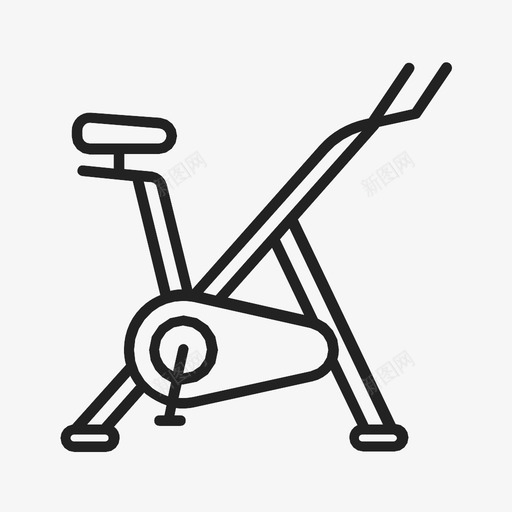 固定自行车教练机踏板图标svg_新图网 https://ixintu.com 固定自行车 把手 教练机 自行车 踏板 轮子 运动