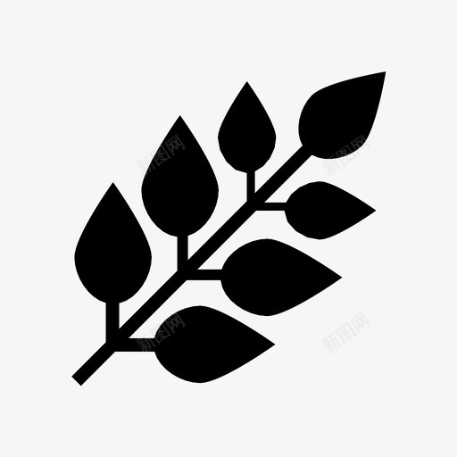 叶树茎图标svg_新图网 https://ixintu.com 叶 林 树 根 绿 花 茎