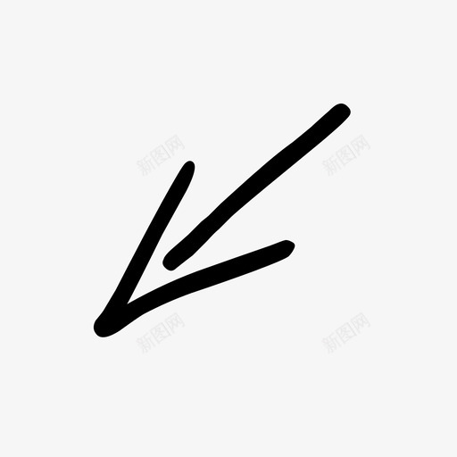 左下下边缘底侧图标svg_新图网 https://ixintu.com 下角 下边缘 左下 左下箭头 左点 底侧 方向 移动 西南偏南