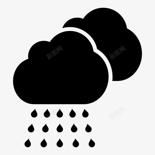 雨云风暴雨天图标svg_新图网 https://ixintu.com 云景 删减 删除 卫生 多云天空 指示 检查 添加 雨云 雨天 雾云 风暴