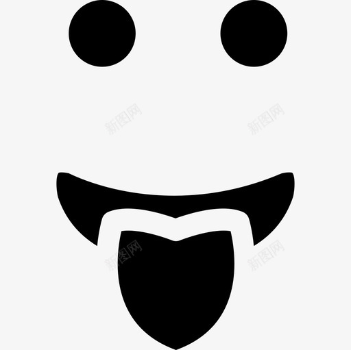 表情符号方脸舌头伸出界面图标svg_新图网 https://ixintu.com 情绪正常 界面 舌头伸出 表情符号方脸