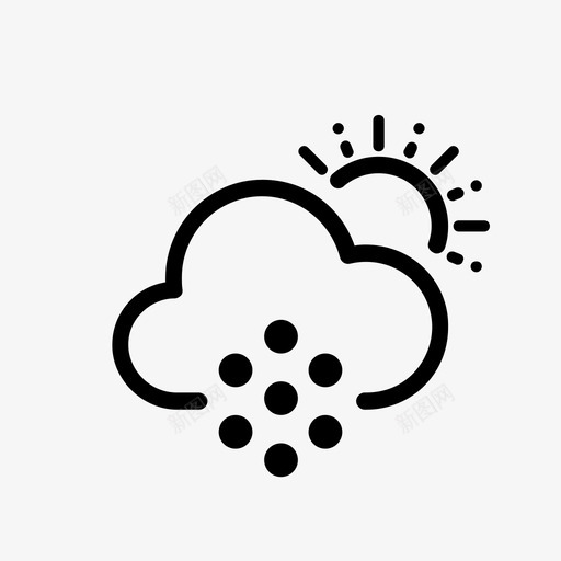 白天雪云售出不图标svg_新图网 https://ixintu.com 不 保持 冰 售出 大胆 天气 太阳 暴雪 白天雪云 金色