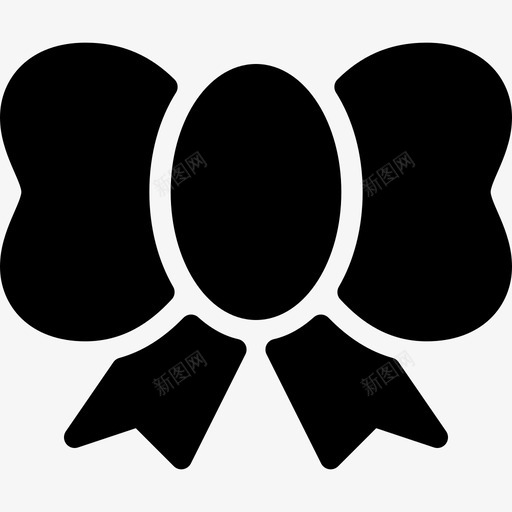 蝴蝶结庆祝圣诞节图标svg_新图网 https://ixintu.com 圣诞实心图标 圣诞节 天鹅绒 庆祝 礼物 结 缎带 蝴蝶结 装饰 顶部