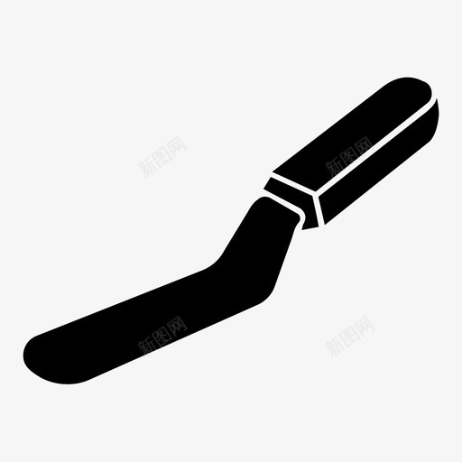 冰刀平刃器具图标svg_新图网 https://ixintu.com 冰刀 厨房用具 器具 平刃 平滑器 抹刀 烘焙工具 磨边机