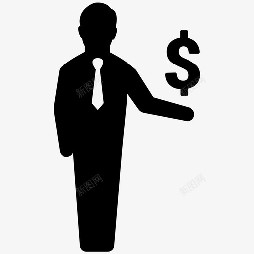 财务报酬推销员图标svg_新图网 https://ixintu.com 商务人员第二卷 基金 投资 报酬 推销员 提供抵押品 美元 补偿 财务 资金管理