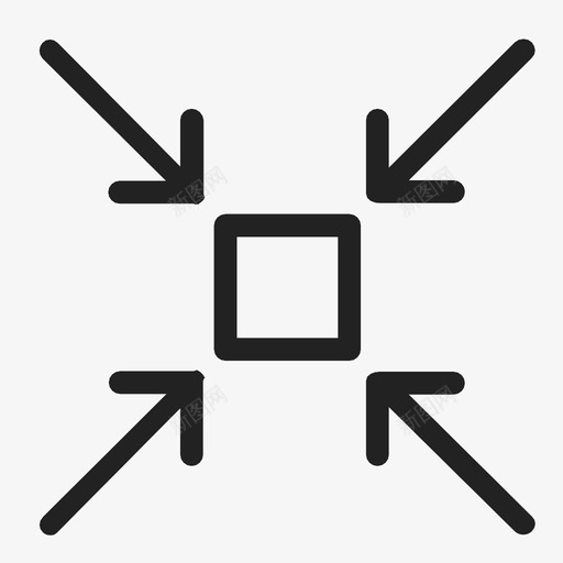 退出全屏调整大小图标svg_新图网 https://ixintu.com 退出全屏调整大小