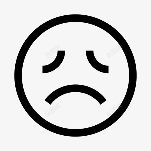 悲伤不开心笑脸图标svg_新图网 https://ixintu.com 不开心 人 圆脸 忧郁 悲伤 情绪 沮丧 笑脸 脸书 脸图标