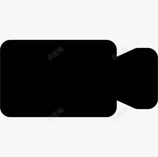 摄像机黑色轮廓符号工具和器具通用图标svg_新图网 https://ixintu.com 工具和器具 摄像机黑色轮廓符号 通用