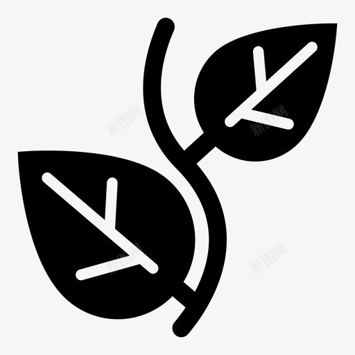 植物不自然图标svg_新图网 https://ixintu.com 不 保持 出售 叶 大胆 植物 植物和花卉 生长 自然 黄金