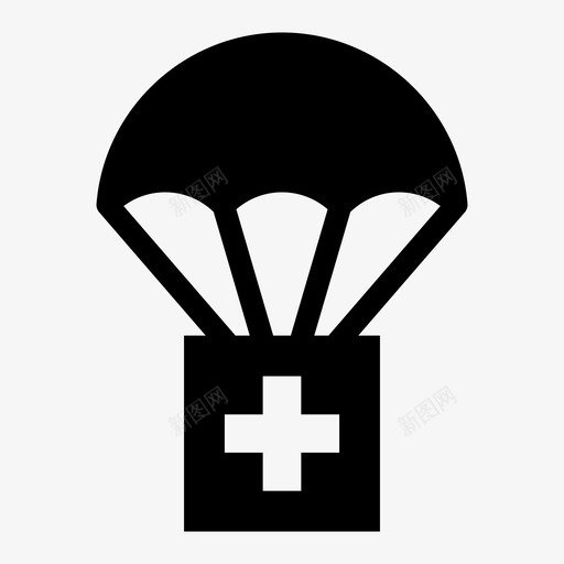 人道主义援助补充发送图标svg_新图网 https://ixintu.com 人道主义援助 医药 发送 扩音器 时装 服装 药品平板 补充 队形 降落伞
