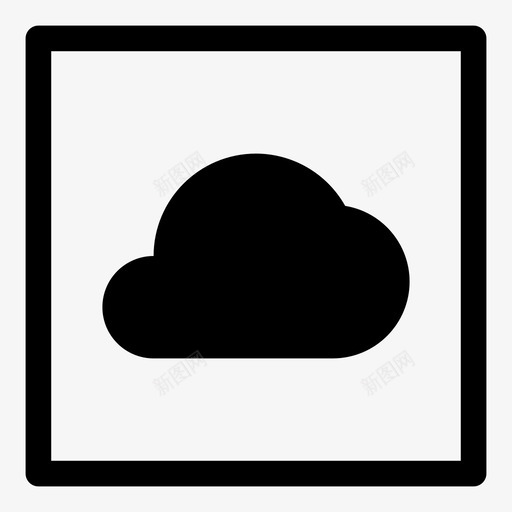云蒸气天空图标svg_新图网 https://ixintu.com 云 云存储 云数据 云服务 云计算机 天气 天空 线方形图标集 蒸气 阴天 雨