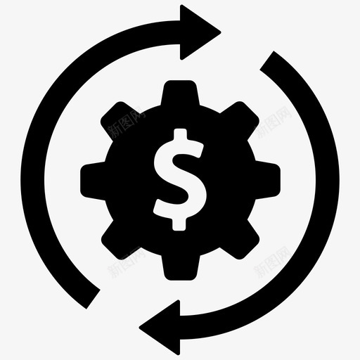 营业额形象收入图标svg_新图网 https://ixintu.com 形象 投资 收入 生产力 营业额 财务 金钱 马克