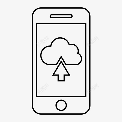 移动云智能手机发送图标svg_新图网 https://ixintu.com 上传 保存 发送 备份 异地 数据 文件 智能手机 移动云 移动收集1