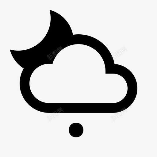 夜间冰雹灯已售出无图标svg_新图网 https://ixintu.com bold cloud gold hold materialdesignweathermini weather 夜间冰雹灯 已售出 无 月亮 材质设计