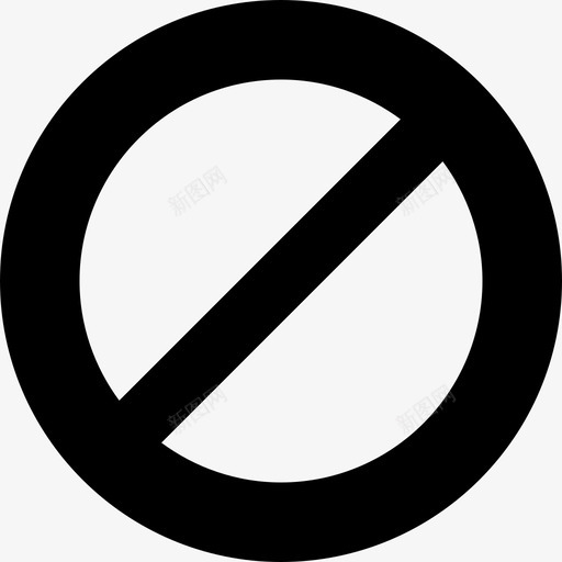 用斜杠画出禁止符号标志基本要素的圆圈图标svg_新图网 https://ixintu.com 基本要素的圆圈 标志 用斜杠画出禁止符号