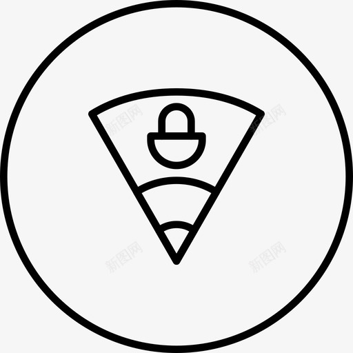 锁定wifi关闭连接图标svg_新图网 https://ixintu.com 互联网 关闭 受保护 密封 密码 常规图标设置 捆绑 网络 连接 锁定wifi
