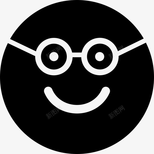 书呆子开心的笑脸在圆润的方脸上界面上情绪洋溢图标svg_新图网 https://ixintu.com 书呆子开心的笑脸在圆润的方脸上 情绪洋溢 界面上