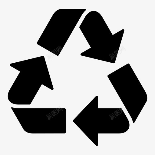 回收箭头生态图标svg_新图网 https://ixintu.com 回收 垃圾 塑料 环境 玻璃 生态 箭头 纸张 绿色